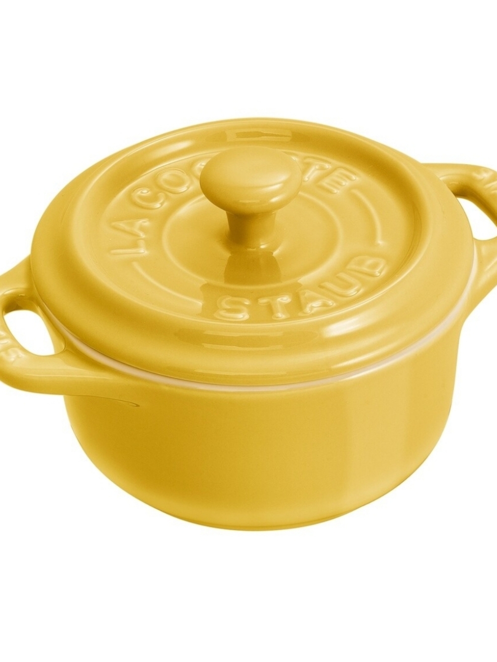 Staub Ceramic Mini Round Cocotte- Citron